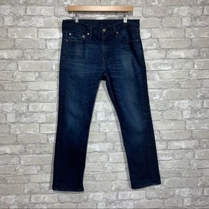 LEVI'S 511 MENS DARK WASH. STRAIGHT LEG JEAN. SLIM FIT. SIZE 33x28